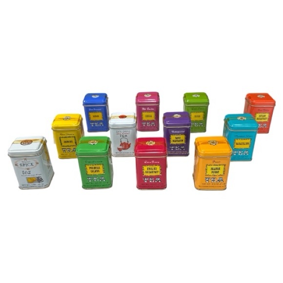 Vintage Mid Century John Wagner & Sons Set of 12 Teas in Collectible Tins - Picture 10 of 16